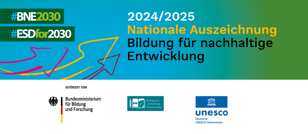 Banner Nationale Auszeichnung Bildung für nachhaltige Entwicklung